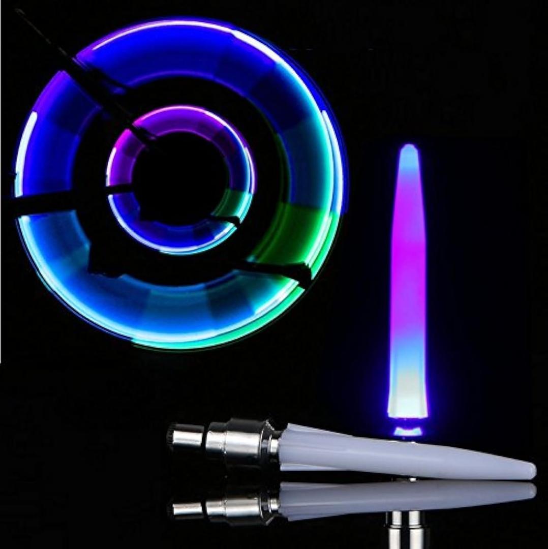 4 Pack of Led Flash Tyre Wheel Valve Cap Light for Bike Bicycle Motorbicycle Wheel Light Tire4.25 inch Long (Colorful)