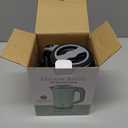 Small Kettle Electric, 0.8L Double Wall Portable Travel Kettle with 304 Stainless Steel, 600W Mini Hot Water Boiler with Auto Shut-off, Fast Boil, BPA-Free (Black)