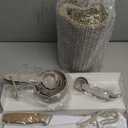 Knife Set, Wiztoynia 6-Piece Khaki Kitchen Knife Set for Home, Anti-Rust Non-stick Stainless Steel Sharp Chef Knife Sets with Universal Knife Block for Kitchen, Ergonomical Design (Khaki)