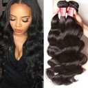 Klaiyi Hair Extensions No Shedding Unprocessed Virgin Brazilian Hair Bundles 8 8 10Inch Body Wave Weft Real Human Hair Natural Color 95-100g/lot