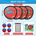 Toss and Catch Ball Game Outdoor Toys for Kids Baseball Pool Yard Outside Game Toys for Boys and Girls, Toddler Baseball Training Glove with 4 Paddles and 4 Balls