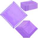 Velmitten 6 Pcs 23'' Women Handkerchiefs Bulk Lap Scarf Ladies Satin Lace Handkerchief for Lap Covers Church Office(Purple)