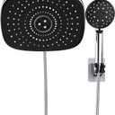 Veken 10'' Rain Shower Head with Handheld, High Pressure Rainfall Showerhead Combo with 5 Handheld Water Spray Modes for Bathroom Accessories, Home Decor, Detachable Dual Shower Heads, Chrome Silver