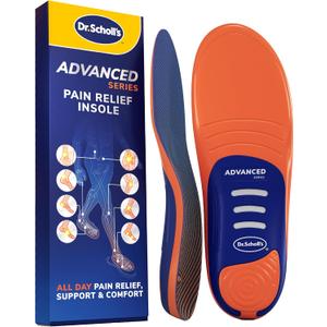 Dr. Scholls Advanced Pain Relief Insoles for Men Women, Heavy Duty Orthotics Inserts for Work Shoes & Boots, Plantar Fasciitis & Arch Support, Flat Feet, Shock-Absorbing, Supports up to 340 lbs (I) MEN 12.5-13 | WOMEN 13.5-14)