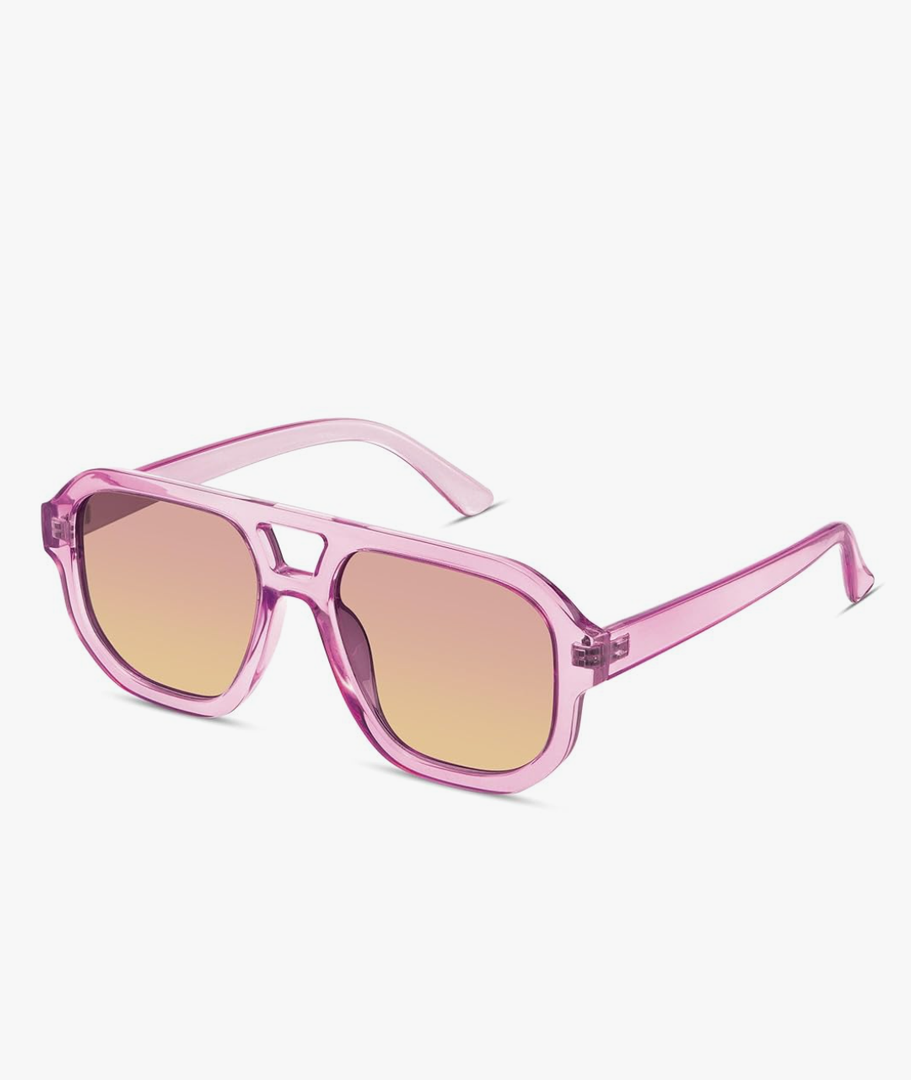 livho Trendy Polarized Square Aviator Sunglasses Women Men Square Eyewear Frame, Retro Sun Glasses for Women Men 2025 Shades