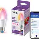 WiZ 40W B12 Color LED Smart Candle-Shaped Bulb - Pack of 1 - E26- Indoor - Connects to Your Existing Wi-Fi - Control with Voice or App + Activate with Motion - Matter Compatible (1 Pack)