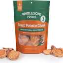 Wholesome Pride Sweet Potato Chews 100% All-Natural Single Ingredient Dog Treats, 8 oz (EXP 07/16/26)