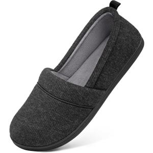 HomeTop Women's Comfy Loafer Slippers Lightweight Memory Foam Non-slip Indoor House Shoes, Size 39