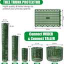 10pcs Tree Trunk Protector, Tree Guards Trunk Protector with Twist Ties, Resizable for Various Size Trees or Plants, Preventing Tree Bark Damage from Pruners, Mowers, and Rodents