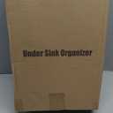 PXRACK Under Sink Organizer, Adjustable Height, 2 Tier Pull Out Under Cabinet Organizer, Slide Out Thickened Metal Under Sink Storage for Kitchen Bathroom Laundry Pantry Cabinet, White, Large-2-Pack