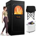 Portable Steam Sauna for Home,Personal Steam Room,Sauna Box,Home Sauna,Steam Sauna Tent for Steam Detox Relaxation Spa (Aluminum Film)