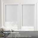 Joydeco 100% Blackout Roller Shades (Pro), Free-Stop Cordless Blinds for Windows, UV Protection, Natural Woven Blinds for Home and Office, Light-Proof Aluminum Cover (35" W x 75" H, White)