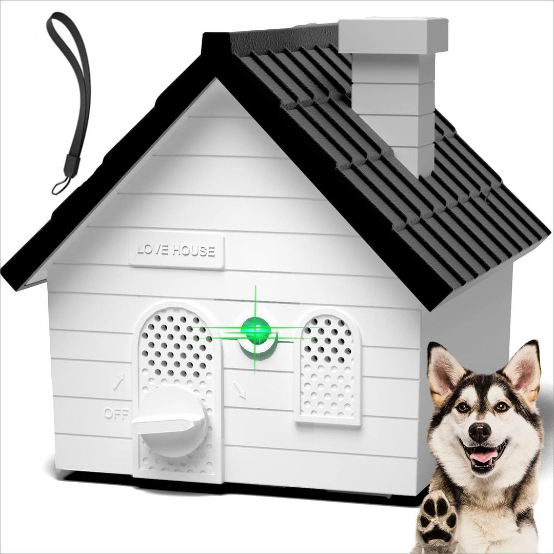 Anti Barking Device, Automatic Sensing Dog Barking Control Devices, 4 Frequency Ultrasonic Bark Box Dogs Sonic Sound Silencer Safe for Human & Dogs, Black and White Devices