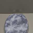 Angol Shiold Elongated Toilet Seat Molded Wood Toilet Seat with Quietly Close and Quick Release Hinges, Easy to Install also Easy to Clean (Elongated, Blue Marble) (Elongated-18.5)