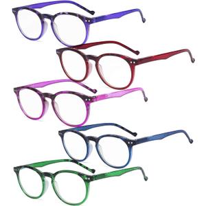 Eyekepper Oval Spring Hinges Ladies Reading Glasses +1.50 Tortoise Frame Round Reader Eyeglasses for Women Reading