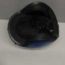 Daytona Cruiser Helmet - Blue Metal Flake - Lightweight 3/ 4 Shell Motorcycle Helmet with Removable Gloss Black Bubble Visor Added - DOT Approved Helmet - Bluetooth Compatible - L - 2.30 Pounds