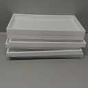 6 Pack of White Plastic Stackable Standard size Jewelry Display trays. for Rings, Bracelets, Necklaces, Pendants, Bracelets in Showcases, Over the counter in store. Jewelry Organizer (White)
