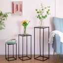 Black Plant Stand Indoor: 15.4"+23.6"+31.5 Tall Pedestal Stand for Wedding Centerpieces Party Event Center Pieces Decoration for Table Home Decor 1 Set