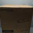 SONGMICS Trash Can, 2 x 8 Gallon (2 x 30 L) Garbage Can for Kitchen, with 15 Trash Bags, 2 Compartments, Plastic Inner Buckets and Hinged Lids, Airtight, Silver and Black ULTB60NL