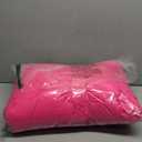 Amazon Essentials Women's Short Waisted Puffer Jacket (Large, Neon Pink)