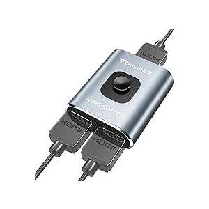 HDMI Switcher, FOINNEX Bidirectional HDMI Switch, 4K@60Hz HDMI Splitter 2 in 1 Out Support PS4/3, Xbox, NS, Blu-Ray Player, Roku (One time 1 Display)