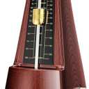 Mechanical Metronomes for Piano Guitar Violin Bass Drum and Other Musical Instruments Loud Sound and High Precision Track Beat and Tempo for Beginners (Wood Grain)