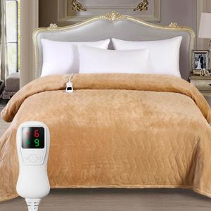 Electric Heated Blanket Full Size, Super Soft Cozy Upgraded Flannel Heating Blanket with 9 Heating Levels & 1-9 Hours Auto Off, Fast Heating & Overheat Protection, 72" x 84", Brown