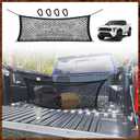 Muslogy Truck Bed Cargo Net Envelope Style Compatible with 2024 2025 Toyota Tacoma Accessories Elastic Mesh Bed Net Stretchable Cargo Organizer with Hooks and Stainless Screw Replacement