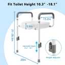 Toilet Seat Risers for Seniors - Raised Toilet Seat with Handles Over Toilet - Elevated Toilet Seat for Handicap & Elderly, Adds 3.5 Inches Height, Assists Standing & Sitting