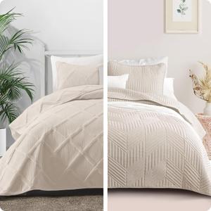 Exclusivo Mezcla Ultrasonic King Quilt Bedding Set and Modern Geometric Quilt Set Bundle