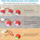 Interactive Cat Toys for Indoor Cats, 2025 New Generation Interactive Cat Ball Toy with Elastic Mesh Tail, Automatic Cat/Kitten Toys with Chirping & Motion Activate, Cat Toys for Bored Indoor(Red)