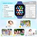 4G Kids Smart Watch GPS Tracker, Smartwatch for Kid with Video Calling, Voice Chat, Class Mode, SOS, Pedometer, Alarm, SIM Card HD Touch Screen Phone Watch Gift for 4-12 Girls Boys (Blue)
