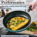 Cook N Home Nonstick Frying Pans Set 3 Piece, 8, 9.5, 11-Inch Kitchen Cooking Skillets Saute Fry Pan Induction Compatible, Turquoise