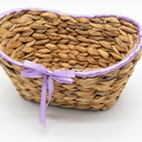 Handmade Straw Bread Basket Woven Storage Fruit Basket Seagrass Kitchen Decor Simple and Elegant Multi-purpose