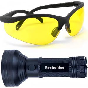 Air Conditioner UV Dye Leak Detector, Pro Auto Oil AC UV Dye Leak Test Detection Tool Kit 68 LED A/C UV Flashlight Detector with Protective Glasses