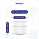 Houseables Lotion Jars, Lotion Container, Cosmetic Jars with Lids, Body Butter Containers, Travel Pots for Creams, Makeup, Moisturizer, Storage, Refillable, Empty, Small, Plastic, White, 4 OZ, 12 PK