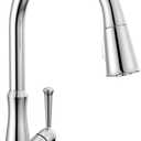 Delta Faucet Westville Pull Down Kitchen Faucet Chrome, Chrome Kitchen Faucets with Pull Down Sprayer, Kitchen Sink Faucet, Faucet for Kitchen Sink with Magnetic Docking Spray Head, Chrome 9110-DST