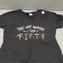 Womens 50 Years Old 50th Birthday The One Where I Turn Fifty V-Neck T-Shirt (XL)