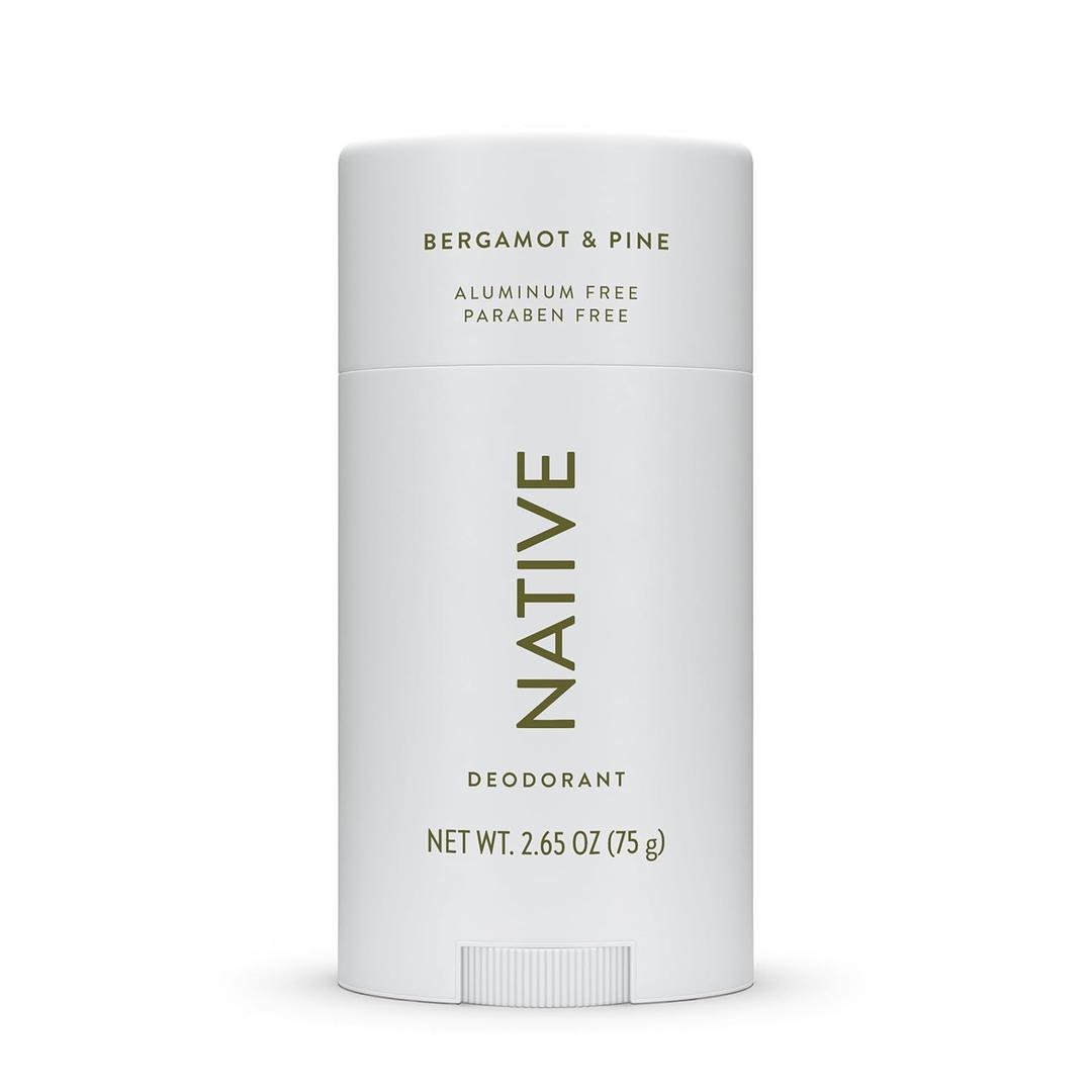 Native Deodorant Contains Naturally Derived Ingredients, 72 Hour Odor Control | Seasonal Scents for Women and Men, Aluminum Free with Baking Soda, Coconut Oil & Shea Butter | Bergamot & Pine