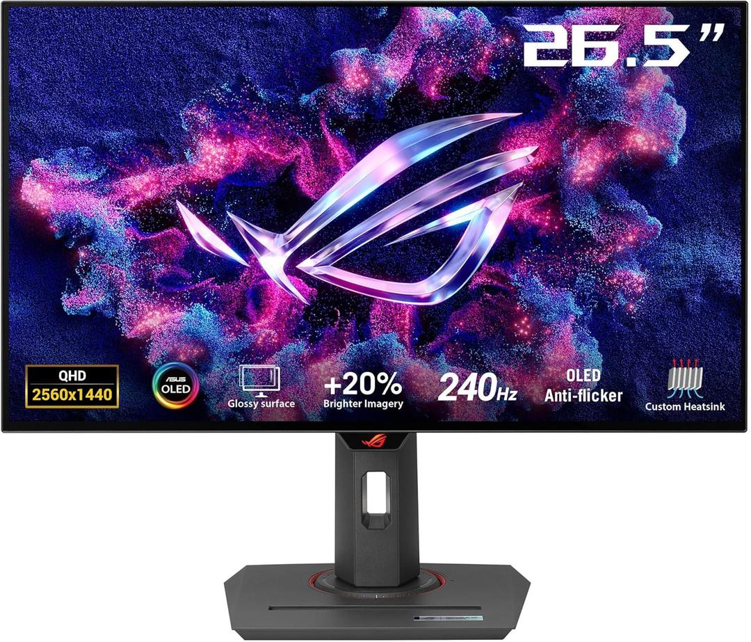ASUS ROG Strix 27 1440P OLED Gaming Monitor (XG27AQDMG) - QHD, Glossy OLED, 240Hz, 0.03ms, Custom Heatsink, Anti-flicker,Uniform Brightness, G-SYNC Compatible, 99% DCI-P3, DisplayWidget