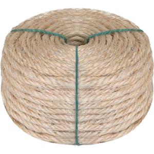 Eunice Natural Sisal Rope for Cat Scratching Post 1/6 Inch 4mm 164-Feet for Cat Tree Tower Repair and Scracthing Post Replacement, DIY Hemp Twine Ropes Sisal Rope for Cats for Scratching Furniture