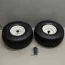 (2 Pack) 15x6.00-6 Tubeless Tire and Wheel, 3" Offset Hub, 3/4" Bearing, 4 Ply, 15x6-6 Lawn Mower Front Tires, Compatible with 100 and 300 Series John Deere Riding Mower, Lawn Tractor and More