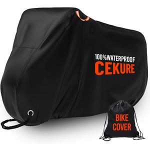 Bike Cover WaterProof Outdoor - Heavy Duty Oxford Tear Resistant and Windproof Outdoor Storage Bicycle Cover, Bike Cover for Ebikes Comes with Carry Bag (210D, 2-3 Bikes Stationary)