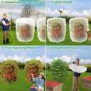 Evoio Fruit Tree Netting Bags with Drawstring, 4PCS Blueberry Bush Netting Cover,Mesh Garden Bag for Tomato Vegetables Peach Fruit Trees Flower Garden Protection Plant Covers (4 * 4.6 FT)