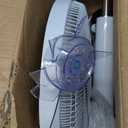 Amazon Basics 16" DC Motor Standing Floor Fan, 12 Speed with Remote, 3 Breeze Modes, Dual-Layered Blades (10 Blades), Timer, Energy Efficiency and Quiet DC Motor (28W), White