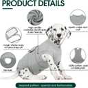 Kuoser Dog Recovery Suit for Male Dogs, Post-Surgery Bodysuit for Spay Neuter, Dog Onesie After Surgery, Anti-Licking Pet Surgical Recovery Suit (Gray L)