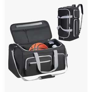 Basketball Bag Backpack with Shoe Compartment, Soft Sneaker Travel Bag fit 4 Pairs with 3 Adjustable Dividers, for Basketball, Soccer, Volleyball, Gym Bag, 20 * 13.8 * 9.5in