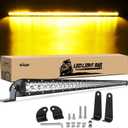 Nilight Led Light Bar Amber 41 Inch 200W Super Slim Spot Flood Combo 19000LM 3D Driving Fog Off Road Lights for Trucks Pickup SUV ATV UTV Boat 4x4 Van Camper-2 Style Mounting