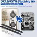 [Patented] GFA28KITN Stacking Kit for GE 28"W Washer Dryer Stack Bracket Kit - Compatible with GE 28 inch Width Front Load Washers and Dryers Laundry Stacking Kit