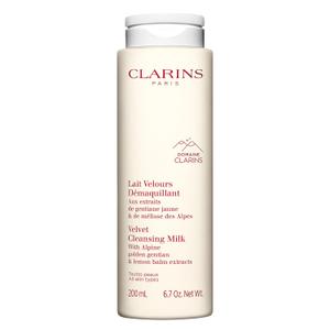 Clarins Velvet Cleansing Milk | Award-Winning | Cleanses, Hydrates and Balances Skin's Microbiota | Dermatologist Tested | Ophthalmologist Tested | Colorant-Free | All Skin Types (6.7 Ounce 